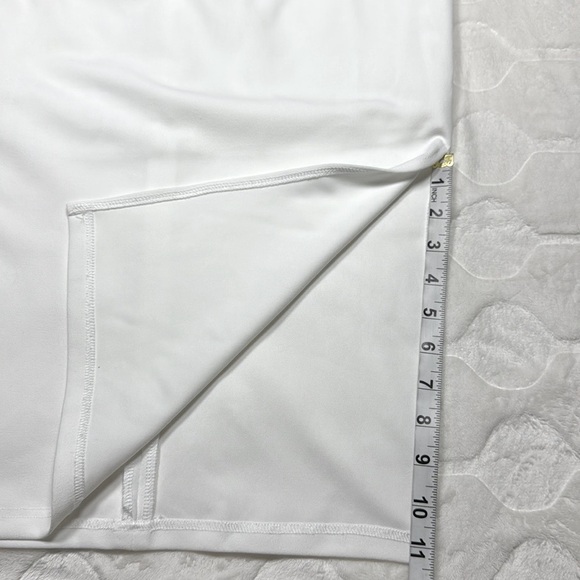 Bella Vista Womens White Cowl Neck Bodycon Mini Dress Thick Straps Size L - Picture 6 of 10